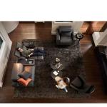 New Italian Minimalist Leather Coffee Table Sofa Combination Electric Smart Home