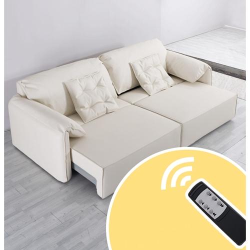 New Modern Minimalist Elephant Ear Sofa Leather Nordic Living Room Straight Row