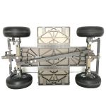 Pneumatic Wheels Quad Dolly Track , Stable Camera Dolly Tracks