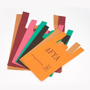 Quality Customize PP Non Woven TNT Bags/Nonwoven Flat Bag/T-Shirt Bag Colored Blue Nonwoven Tote T Shirt Bag wholesale