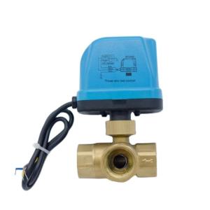 Quality Electric 3 Way Motorized Ball Valve Flow Control Npt With Actuator wholesale