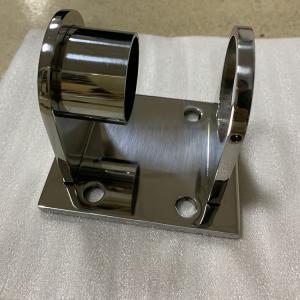 China Stainless Steel Stair Railing Handrail Tube Bracket Pipe Support Post Flange Fittings on sale