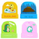 factory wholesale cartoon cute waterproof baby name toy flash stamp for children