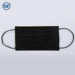 S&J Outdoor Face Mouth Mask Colorful Wholesale Ear-loop Disposable 4 ply Black