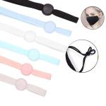 Black Sewing Elastic Face Mask Band with Adjustable Buckle for Adult/Children