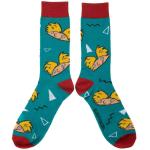 OEM 90s Cartoon customized cotton Blue and Red Retro MENS Crew Socks