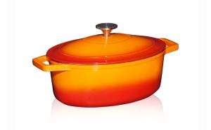 Quality 6.3 Quart Oval Enameled Cast Iron Casserole wholesale