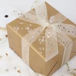 38mm Satin Ribbon Animal Printed Gold Logo Ribbon