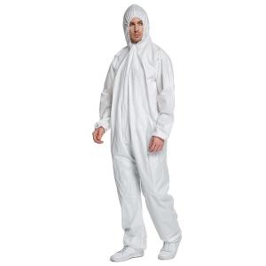 Quality Micro-porous film coverall non woven clothing hooded disposable coverall wholesale