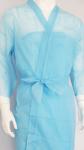 Blue Nonwoven Disposable Spa Wear Massage Ladies Kimono Robe