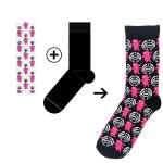 OEM 90s Cartoon customized cotton Blue and Red Retro MENS Crew Socks