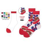 Customised logo slouch womens socks fashion custom cute cat fuzzy sport yoga