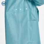 Manufacture Supplier Non woven SMS Disposable wear Lab Coat With Knit Cuffs and