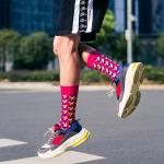 Fashion Trend Non Slip Calf Socks Street Hip Hop Skateboard Cartoon Casual Mid