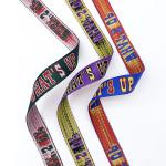 Personalized sublimation webbing polyester custom brand fashion logo jacquard