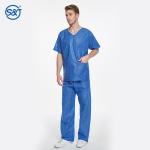 25gsm Non Woven Patient Gown Without Long Sleeves Hospital Patient Gowns For