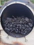 Horizontal Wood Log Carbonization Stove , Bamboo Charcoal Carbonizer Furnace