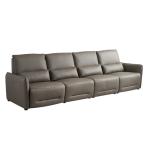 Italian-Style Modern Minimalist First Layer Cowhide Leather Straight Row Sofa