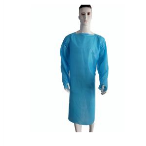 Quality S&amp;J Hospital Non-sterile doctor medical surgical gowns EN13795 waterproof disposable isolation surgical gown with thumb loop wholesale