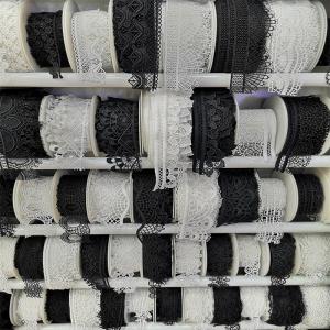 Quality Polyester White Embroidered Lace 3d Flower Guipure Lace Embroidery Fabric wholesale