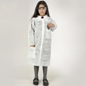 Quality OEM white kids adult cheap disposable lab coat SMS anti static mmedical dental disposable lab coats wholesale