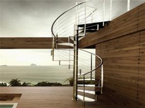 Quality Modern House Custom Spiral Staircase Stainless Steel Material Round Design wholesale