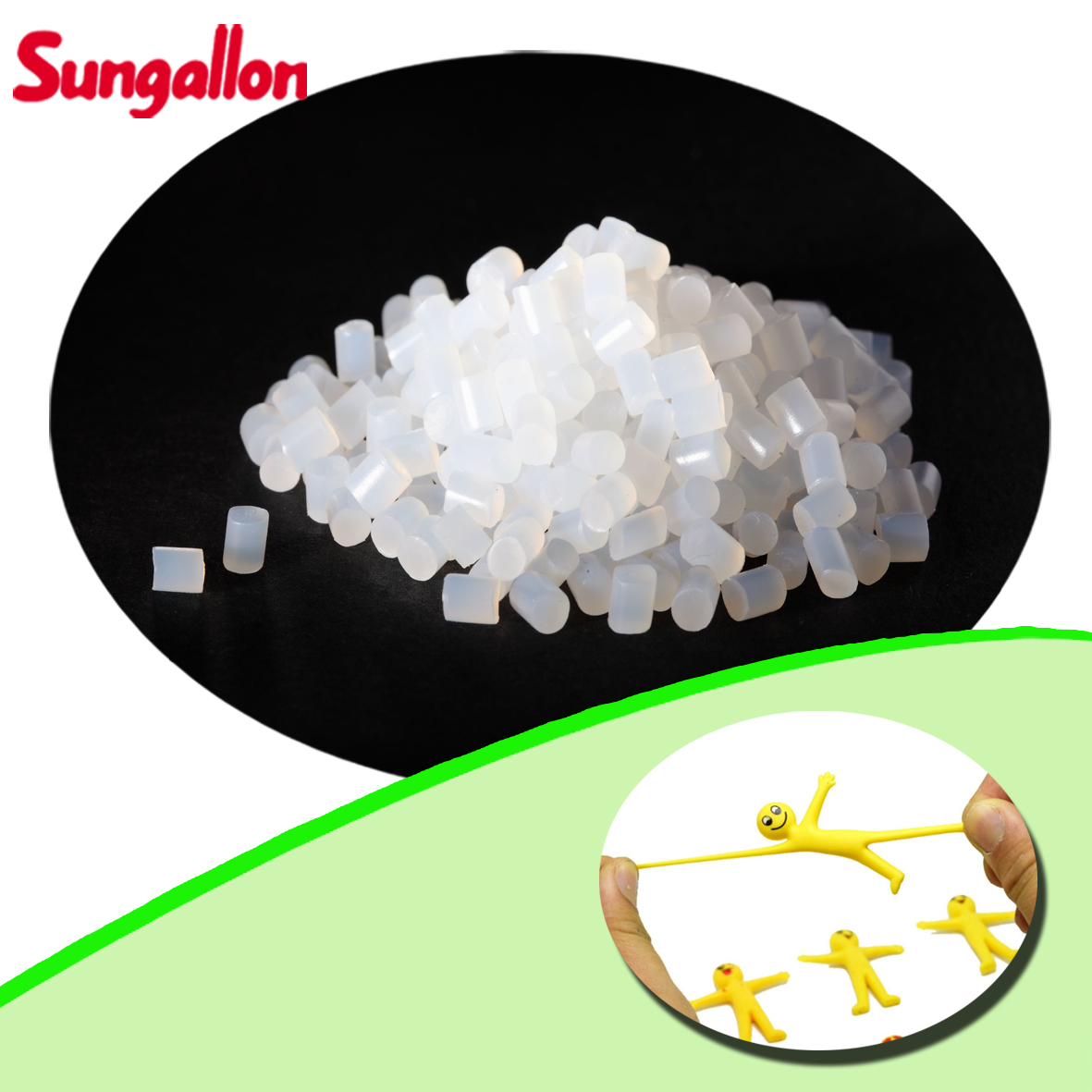 White Opaque 10A~95A Thermoplastic Rubber Compound TPE Elastomer Material for Toy Dolls