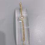 ODM Stainless Steel Jewelry Set Rhinestone Circle Overlap Necklace Bangle Set