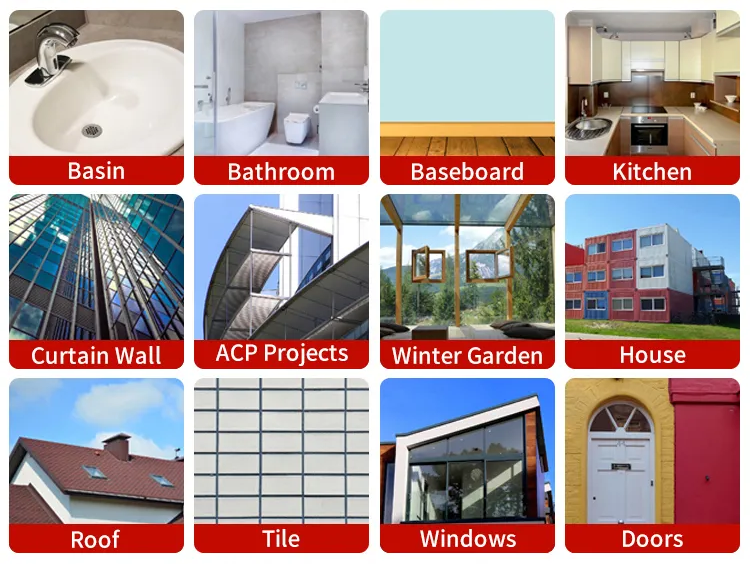 High Temperature Resistance Quick Drying Neutral Glass Glue For Windows And Exteriors