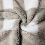 Plaid Printed Shu Velveteen Fabric 100% Polyester 280gsm