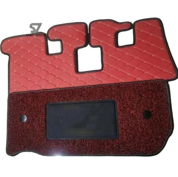 E320 E312 Excavator Rubber Parts Cab Foot Mat Cabin Floor Mats in Black/Red PU
