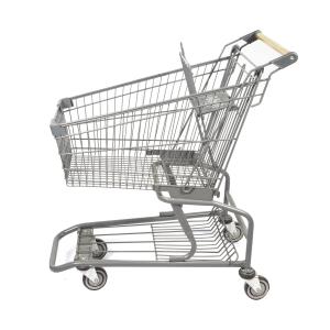 Quality American Style Gray Classic Light Supermarket Metal Shopping Cart Wholesale Customizable wholesale