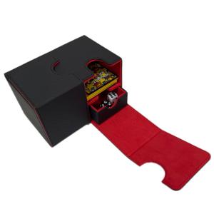Quality Sports Tcg Double deck card box Holder 160+ PU Leather For Collectible wholesale