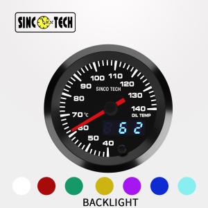 Quality ABS LCD Display 12v Electronic Oil Temperature Gauge 52MM wholesale