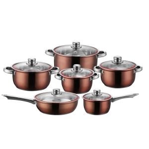 Quality Factory Wholesale Kitchen Pot Sets Cooking Pots And Pans Stainless Steel Sets Cookware Sets With Glass Lid wholesale