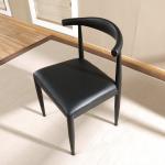Modern PU Dining Chairs , Leather Metal Hans Wegner Dining Chair