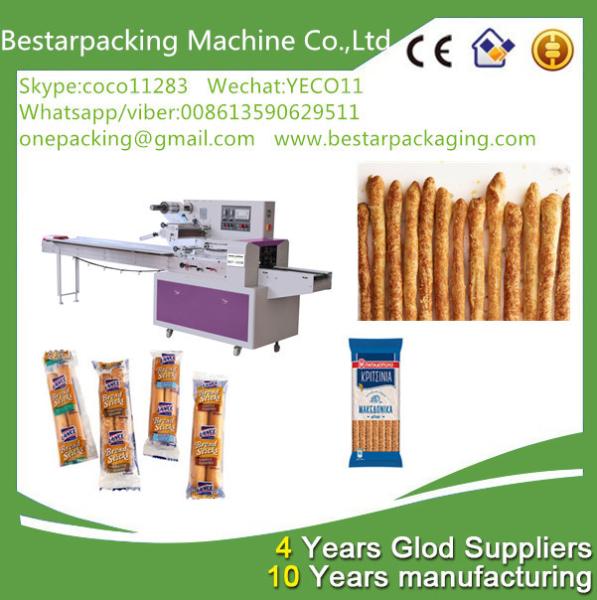 food flow pack machine for bread sticks,breadsticks,finger sticks ,Lance Bread