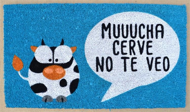 Coco fiber animal printed door mat with PVC backing