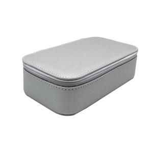 Quality Zipper Leather Jewelry Storage Organizer Box 15*8*5cm wholesale