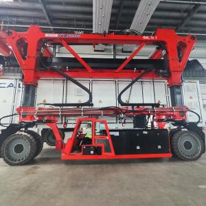 Quality 70T Electric Straddle Carrier Red Container Lifting Vehicle For Oversized Heavy Loads wholesale