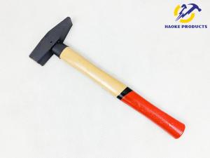 Quality DIN Standard Forged carbon steel German Type Safety Machinist hammer with double color wooden handle wholesale