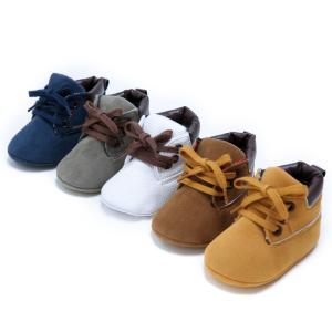 Quality Wholesale Faux suede Soft sole 0-18 months boy ankle baby booties wholesale