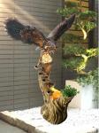 Turning Ball Eagle Animal Outdoor Water Fountains