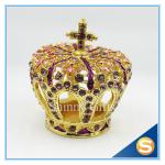Luxury home decoration Crown shape wedding gifts personal Trinket box display