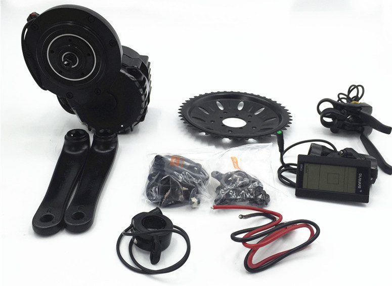 8fun 48v 750w Electric Bike Mid Motor 46Teeth Thumb Throttle