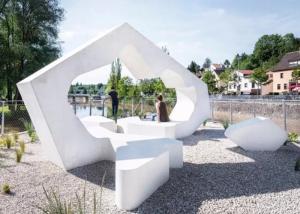 Quality Large Seat Fiberglass Outdoor Statues Art Modern Abstract For Yard wholesale