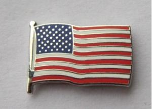 China American Flag Hard Enamel Lapel Pins / Metal Enamel Pins Customized Logo on sale