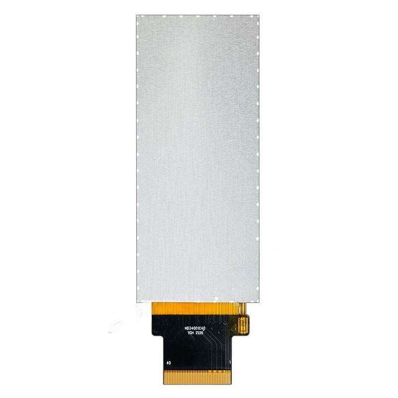 3.4 Inch Bar Type TFT Display， 412x960 Resolution ， 40 Pins RGB Interface 450cd/M2