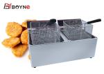11L Double Oil Tank Electric Fryer Table Top Fryer Snack Food Kitchen Equipments