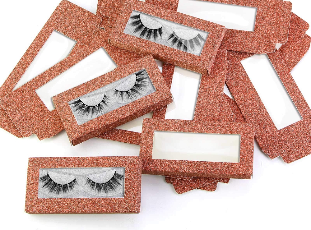 Custom Logo Cosmetic Eyelash Packaging Cardboard Paper Box For Eyelash With Materials
